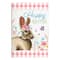 Stupell Industries Happy Easter Floral Gingham Rabbit Wall Plaque Art